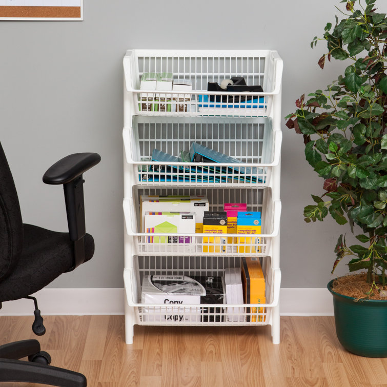 Rebrilliant Jumbo Stacking Plastic Basket & Reviews Wayfair.ca